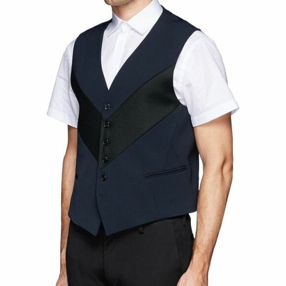 NEIL BARRETT Vest CONTRAST Front Panel WAISTCOAT